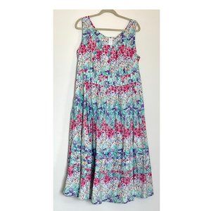 Floral Dress ~ fresh & bright flowers ~fit & flare ~ pockets